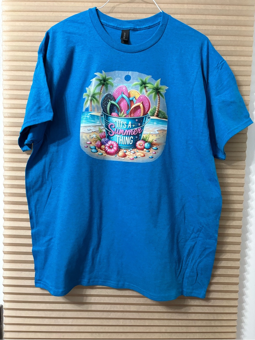 NEW size XL Bright Blue "It's a Summer Thing" Graphic Tee